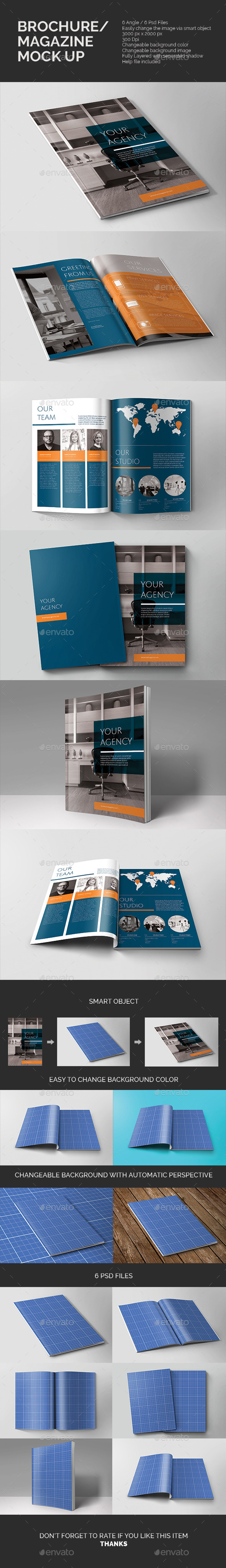 Brochure/Magazine Mock-up - Magazines Print