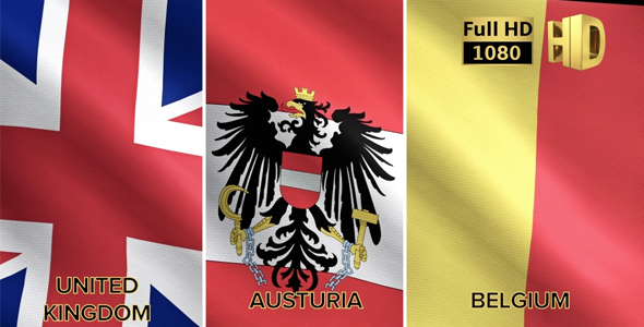 Western Europa Flag Set 5