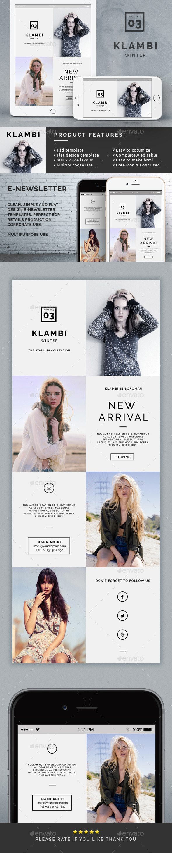 Klambi Email Newsletter III - E-newsletters Web Elements