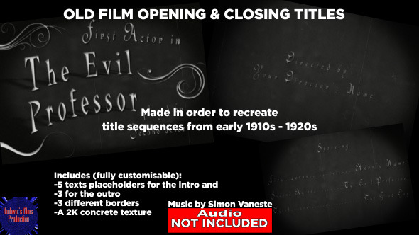 Old Film Opening - VideoHive 10377593