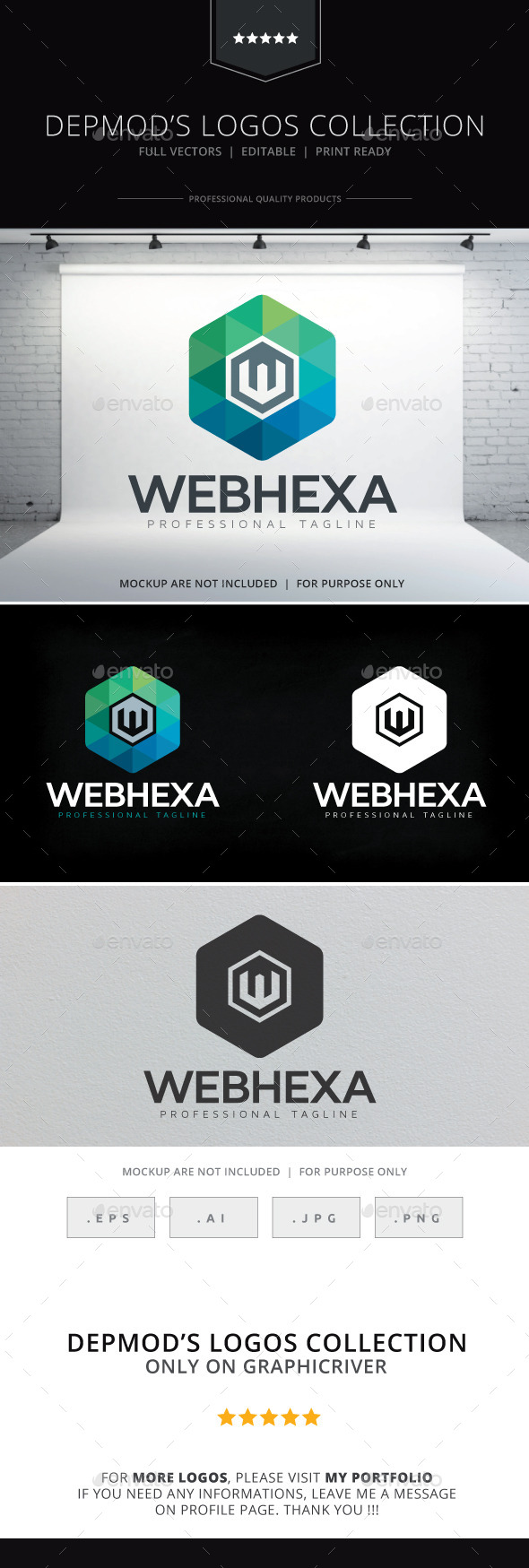 Web Hexa Logo - Letters Logo Templates