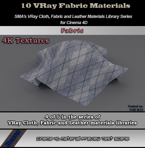 Vray Fabrics Material - 3Docean 6792348