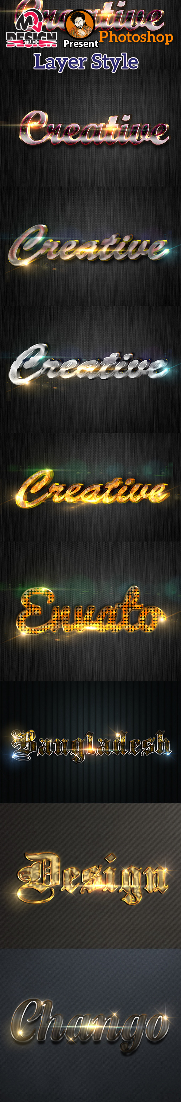 3D Collection Text Effects - Styles Photoshop