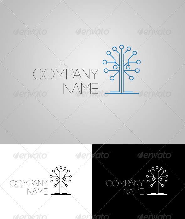 High Tech Logo - Vector Abstract