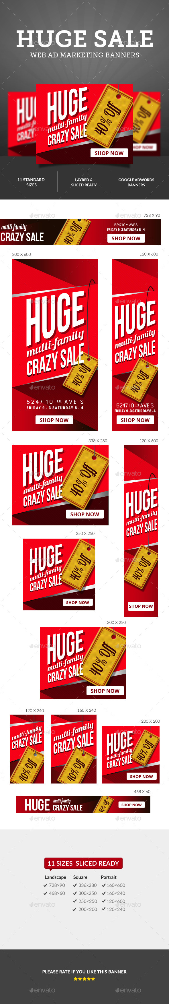 Sale Ad Banners - Banners & Ads Web Elements