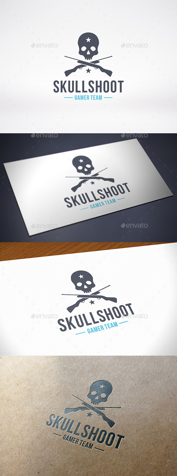 Shooter Game Team Logo Template - Crests Logo Templates