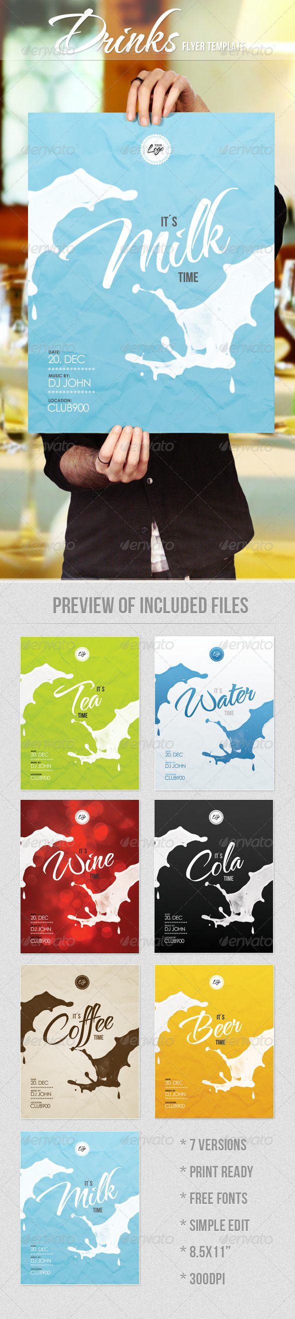 Drinks - Flyer Template - Clubs & Parties Events