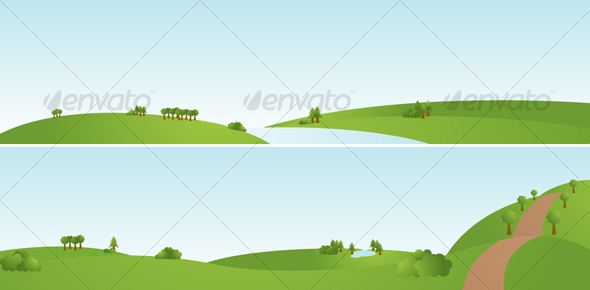 Cartoon Landscapes by Kwitt | GraphicRiver