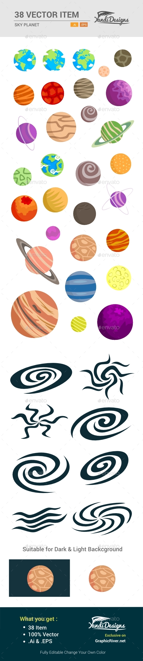 Sky Planet - Objects Vectors
