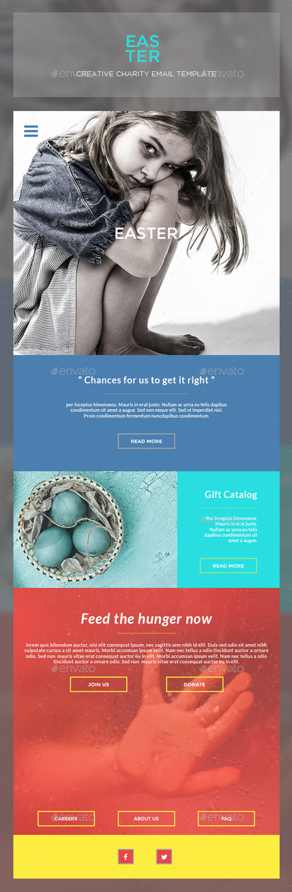 Charity Email Template - Easter - E-newsletters Web Elements