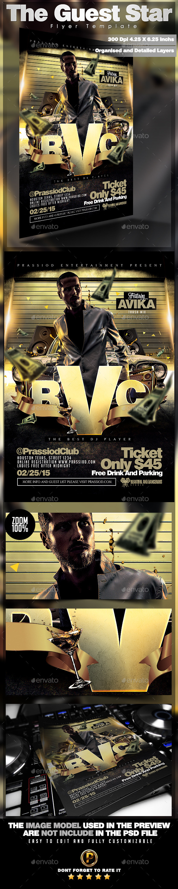 The Guest Star Flyer Template - Clubs & Parties Events