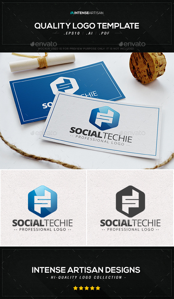 Social Techie Logo Template - Letters Logo Templates