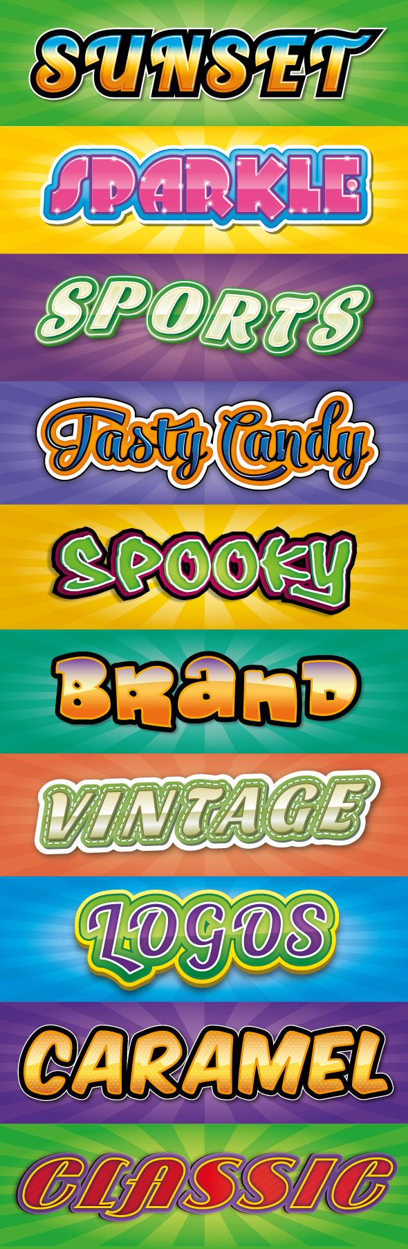 Headline and Logo Graphic Styles - Styles Illustrator