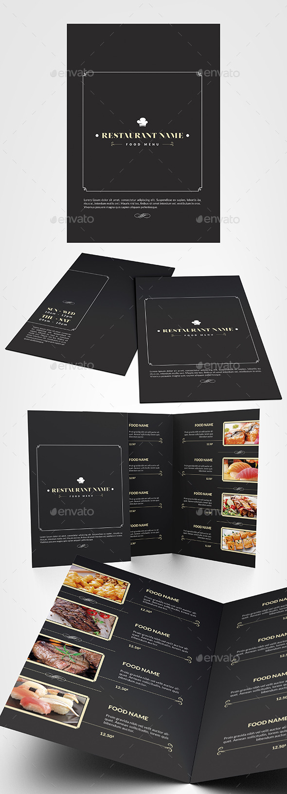 Minimal Food Menu - Food Menus Print Templates