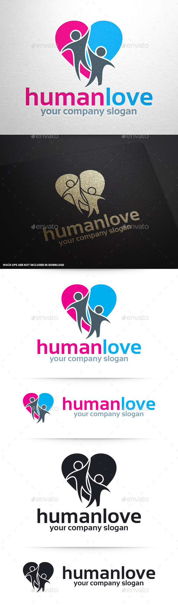 Human Love Logo Template - Humans Logo Templates