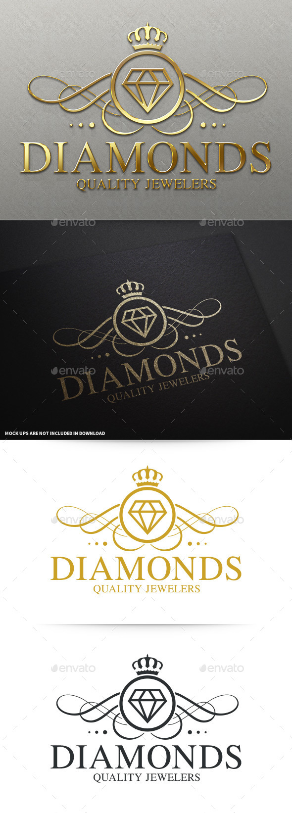 Diamonds Luxury Logo Template - Objects Logo Templates
