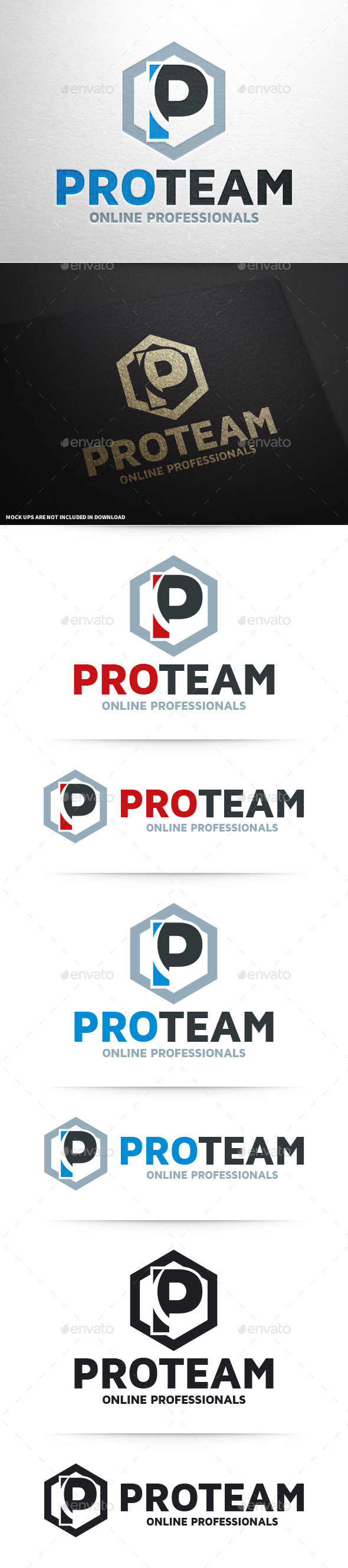 Pro Team - Letter P Logo - Letters Logo Templates