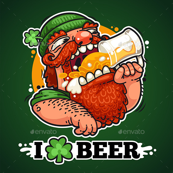 Patrick with Beer - People Characters