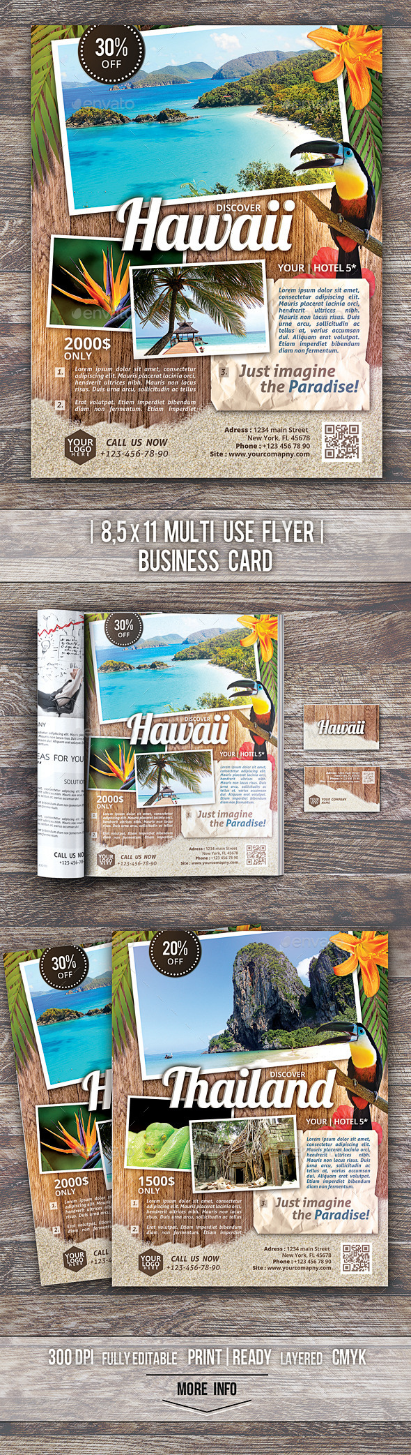 Multi Use Flyer + Business Card - Commerce Flyers