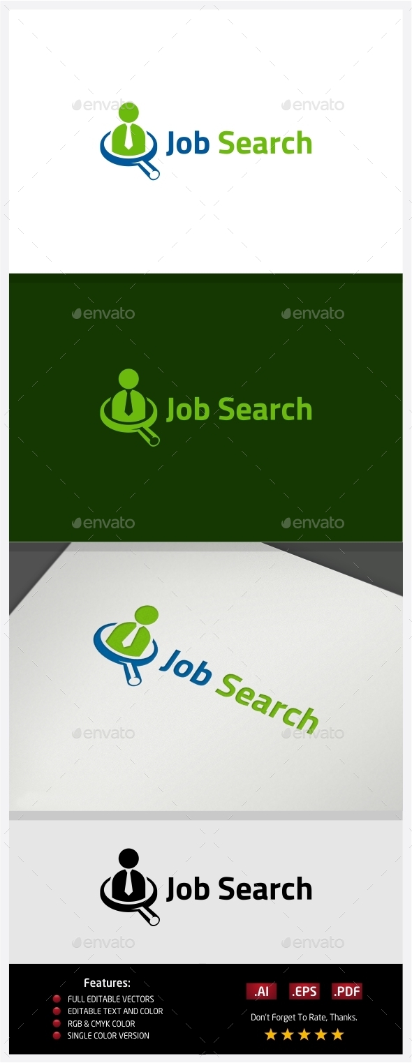 Job Search Logo - Vector Abstract