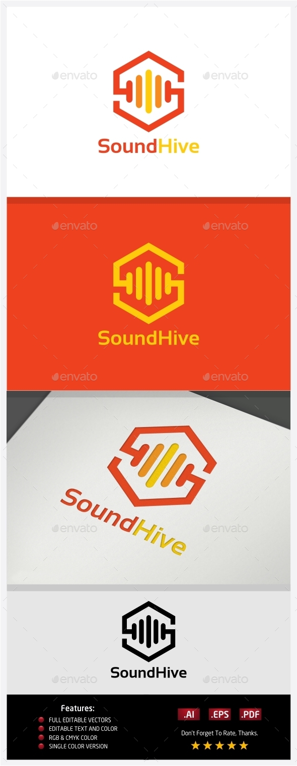 Sound Hive Logo - Vector Abstract