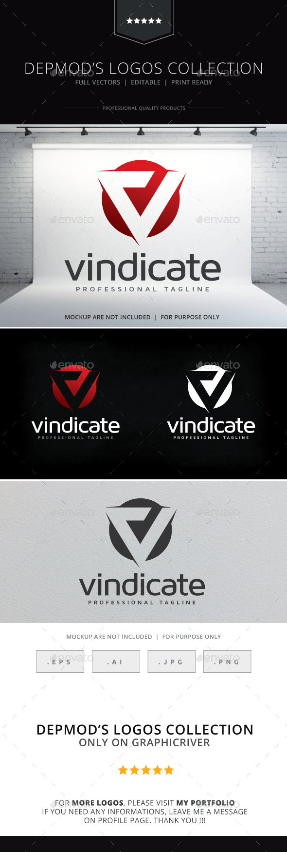 Vindicate Logo - Letters Logo Templates