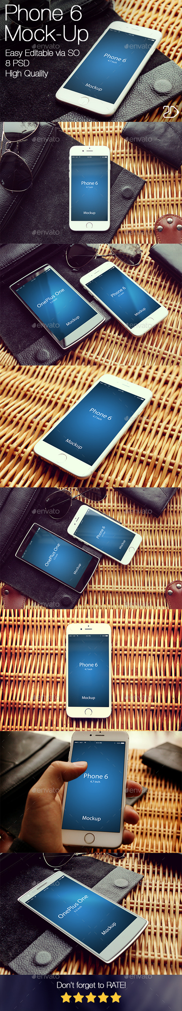 Phone 6 Mockup v2 - Mobile Displays