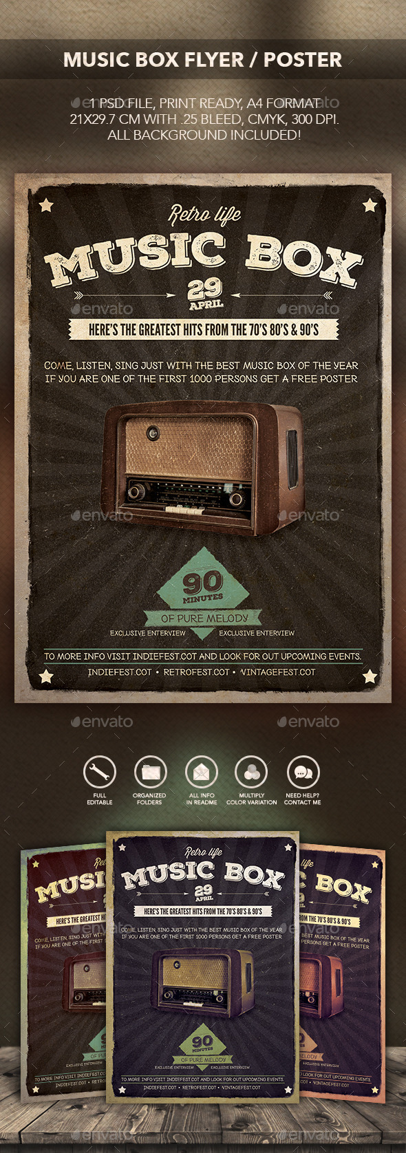 Music Box Flyer Poster - Events Flyers