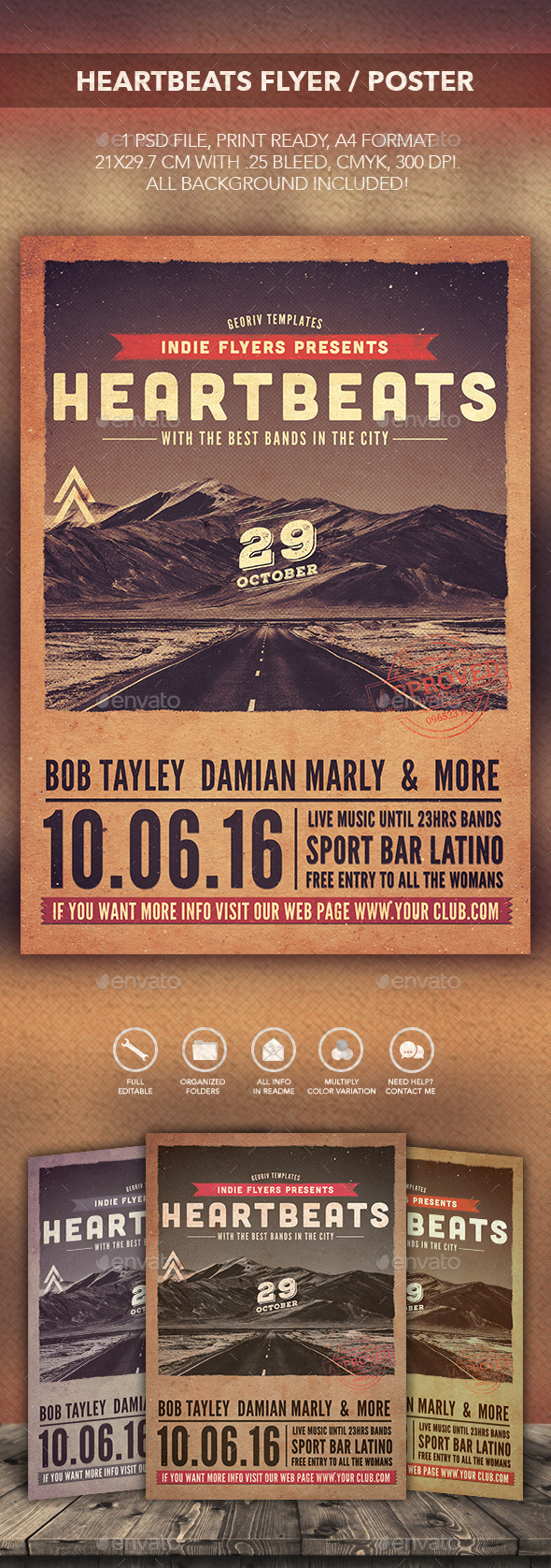 Heartbeats Fyer Poster - Flyers Print Templates