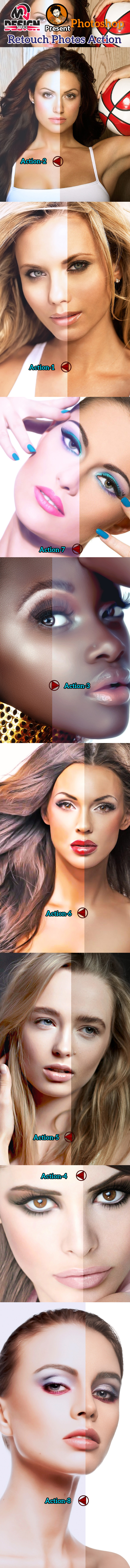 Retouch Photos Action - Photo Effects Actions