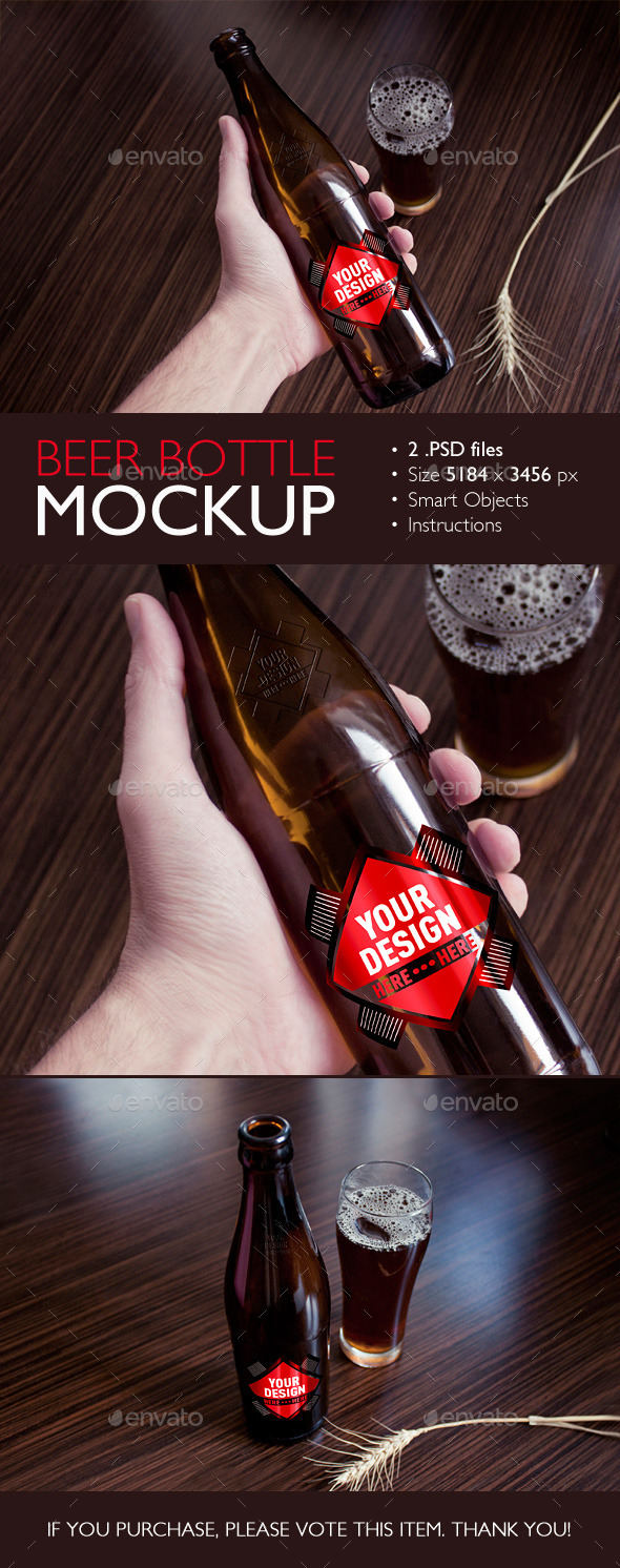 Grapulo's Beer Bottle Mockup