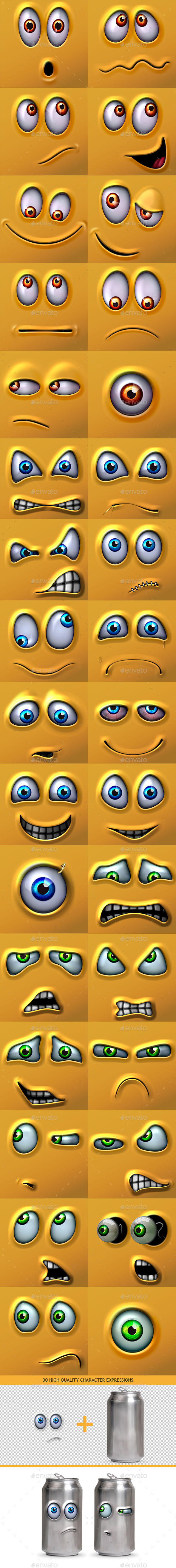 Character Expressions Bundle - Characters Illustrations
