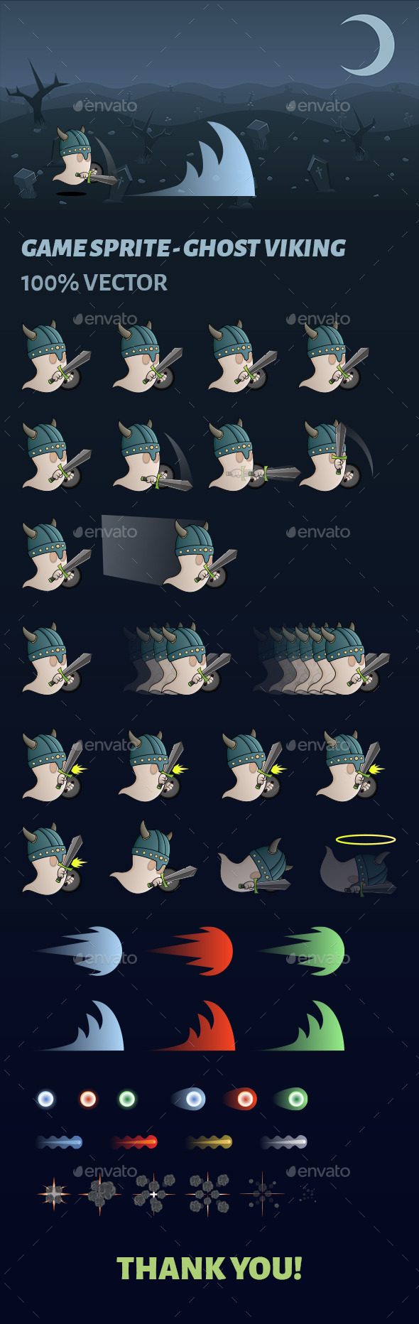 Ghost Viking Sprite - Sprites Game Assets