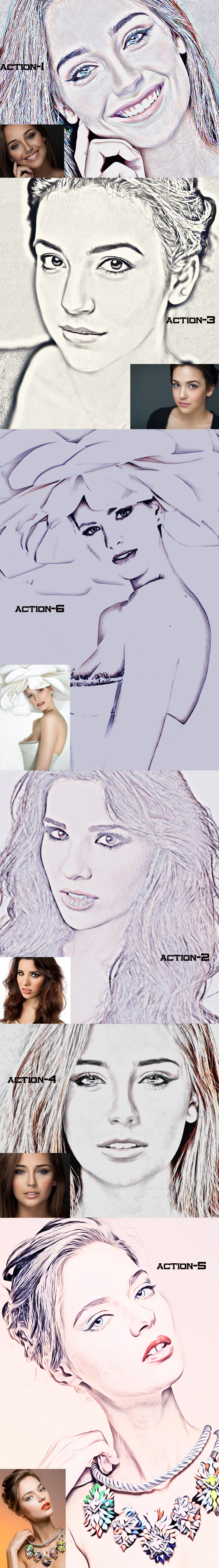 Pencil Sketch Action - Photo Effects Actions