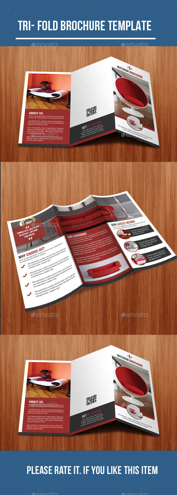 Interior Tri Fold Brochure - Corporate Brochures