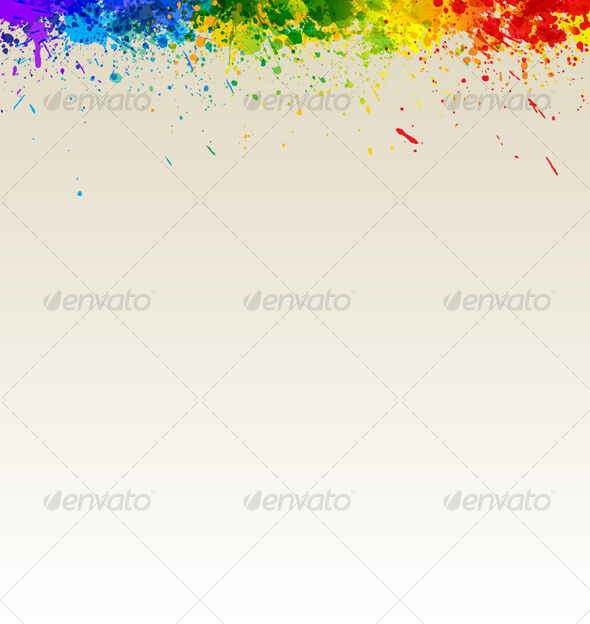 Color Paint Splashes Artwork - Backgrounds Decorative