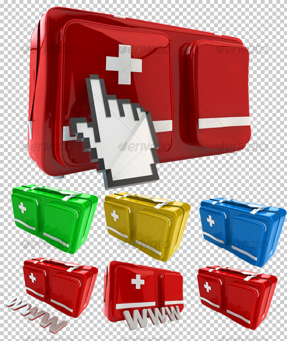 First Aid Kit for You and Your Web - Objects 3D Renders
