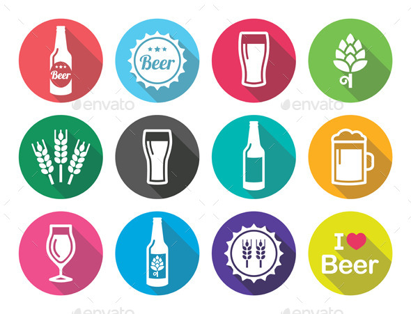 Beer Icons - Food Objects
