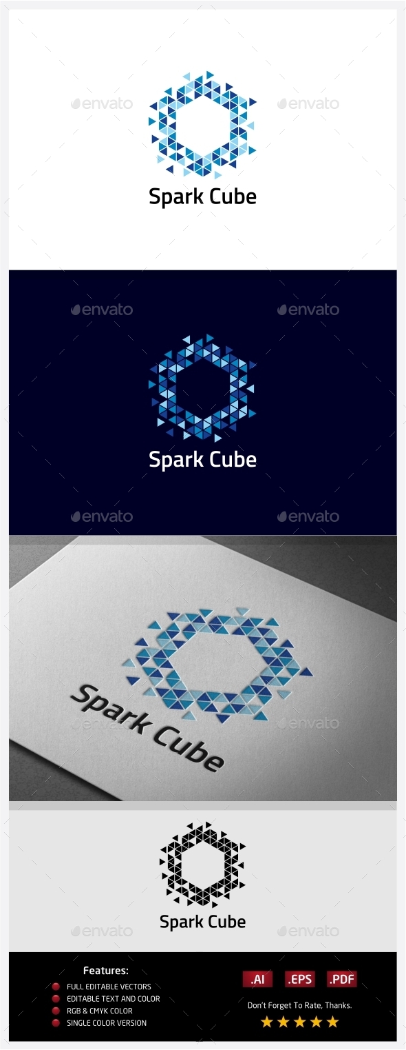 Spark Cube Logo - Abstract Logo Templates