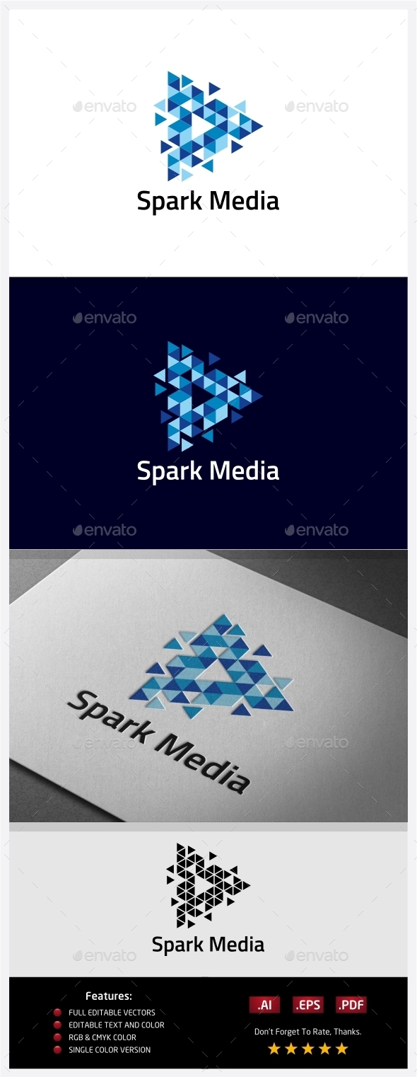 Spark Media Logo - Abstract Logo Templates