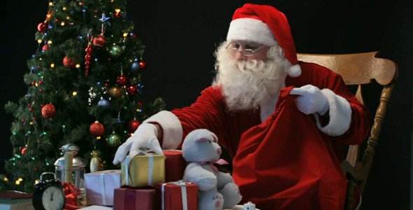 Santa with sack, Stock Footage | VideoHive