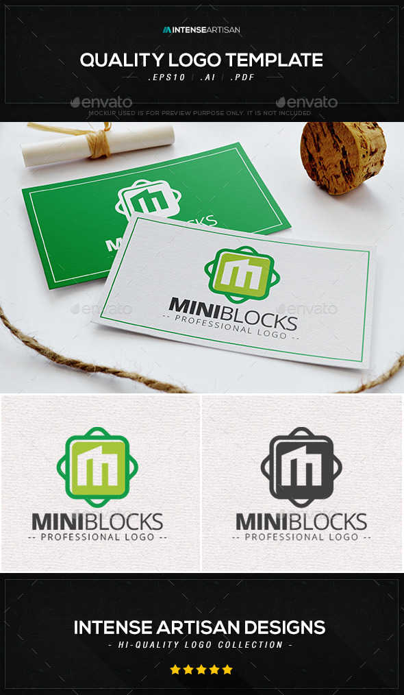 Mini Blocks Logo Template - Letters Logo Templates