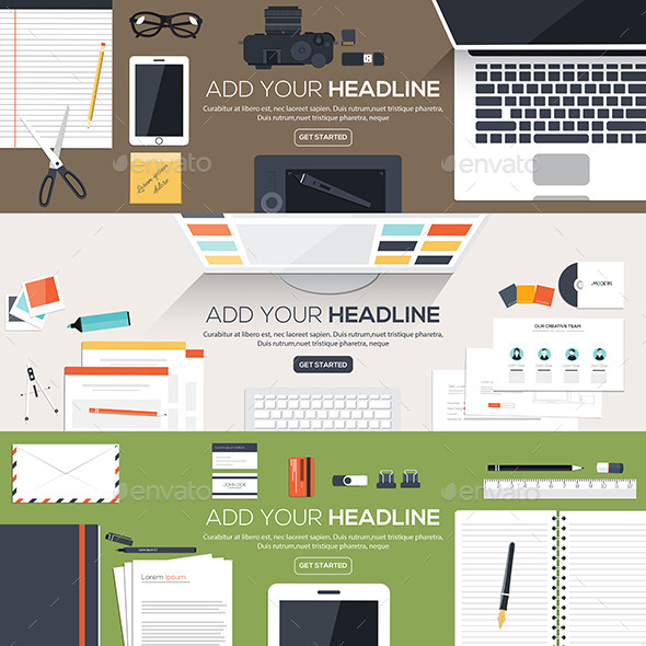 Flat Designed Banners - Concepts Business