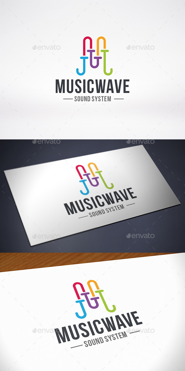 Wave Letter M Logo Template - Letters Logo Templates
