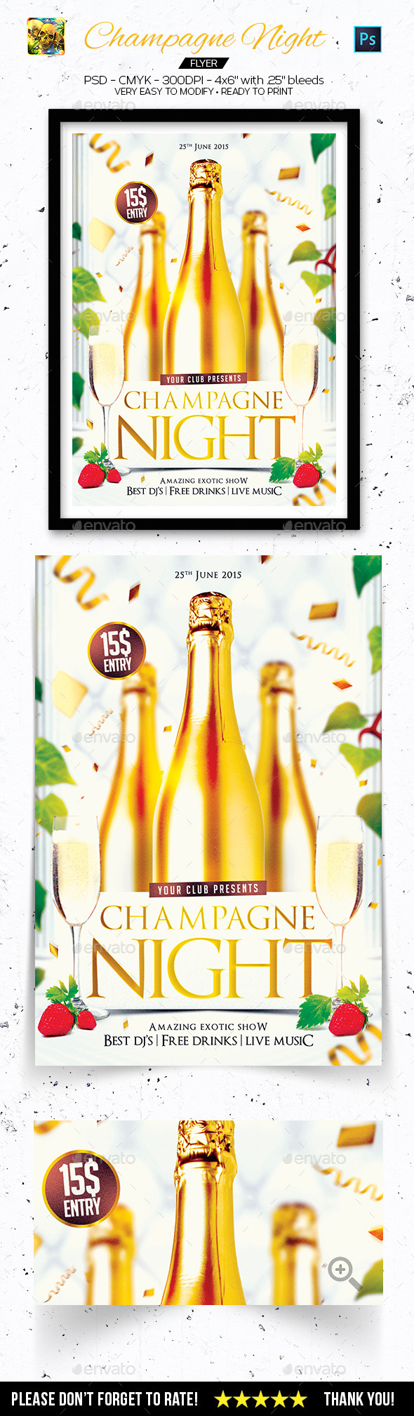 Champagne Night Flyer - Clubs & Parties Events