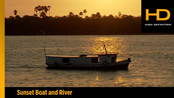 Amazon Boat River Sunset
