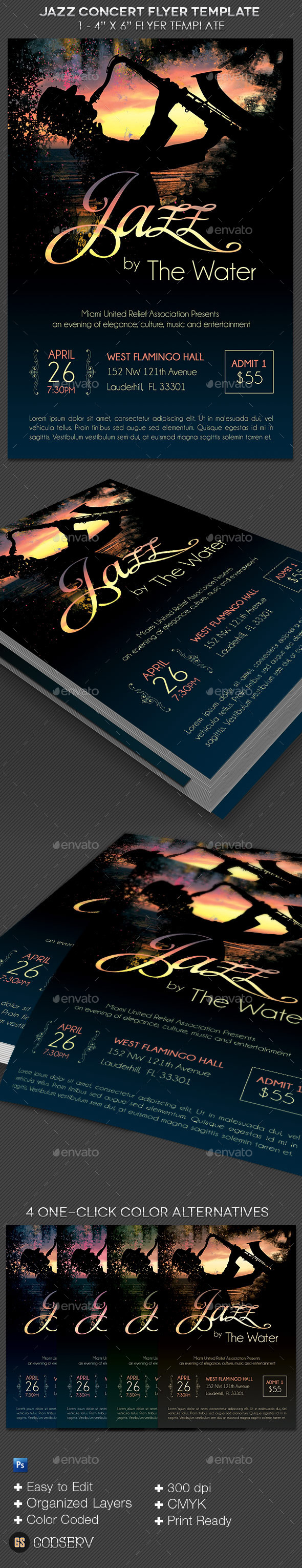 Jazz Concert Flyer Template - Concerts Events