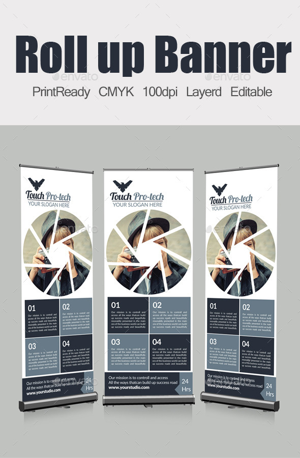 Roll Up Business Banners - Signage Print Templates