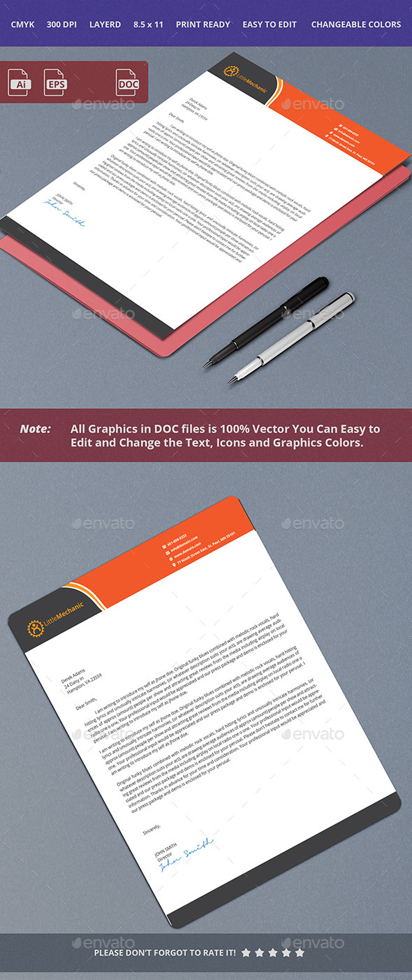 Letterhead Design - Stationery Print Templates