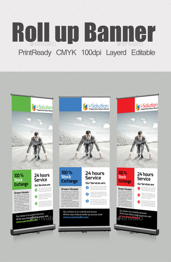 Roll Up Business Banners - Signage Print Templates